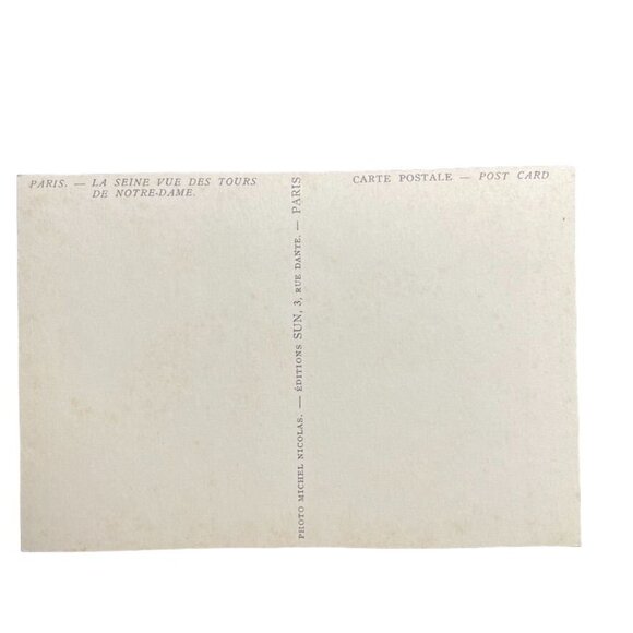 Vintage Paris Postcard Notre Dame View La Seine Sun Editions Michel Roux u - Picture 2 of 2